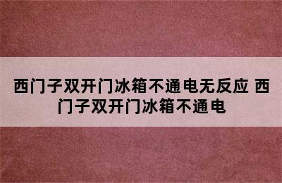 西门子双开门冰箱不通电无反应 西门子双开门冰箱不通电